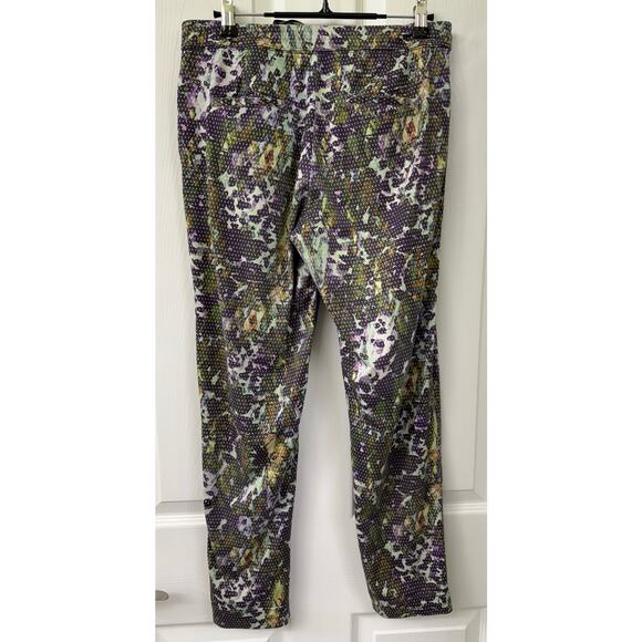 Lululemon jet crop luxtreme 6 pants joggers Floral Sport Backdrop Iris Flower - Picture 6 of 8